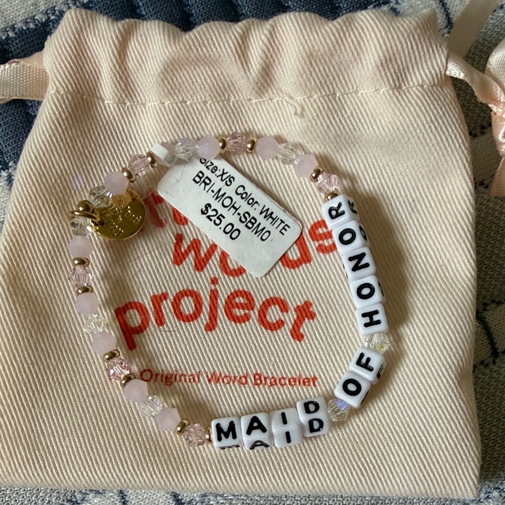 Little Words Project - Maid of Honor Beaded Bracelet